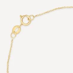 9ct Yellow Gold Half Glitter & Polished Circle Chain Bead Bracelet