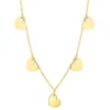 9ct Yellow Gold Heart Droplet Necklet