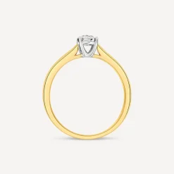 9ct Yellow Gold Illusion Solitaire 0.25ct Diamond Ring