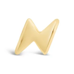 9ct Yellow Gold Lightening Bolt Single Stud Earring