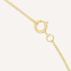 9ct Yellow Gold Marquis Shape Cluster 0.25ct Baguette Diamond Pendant