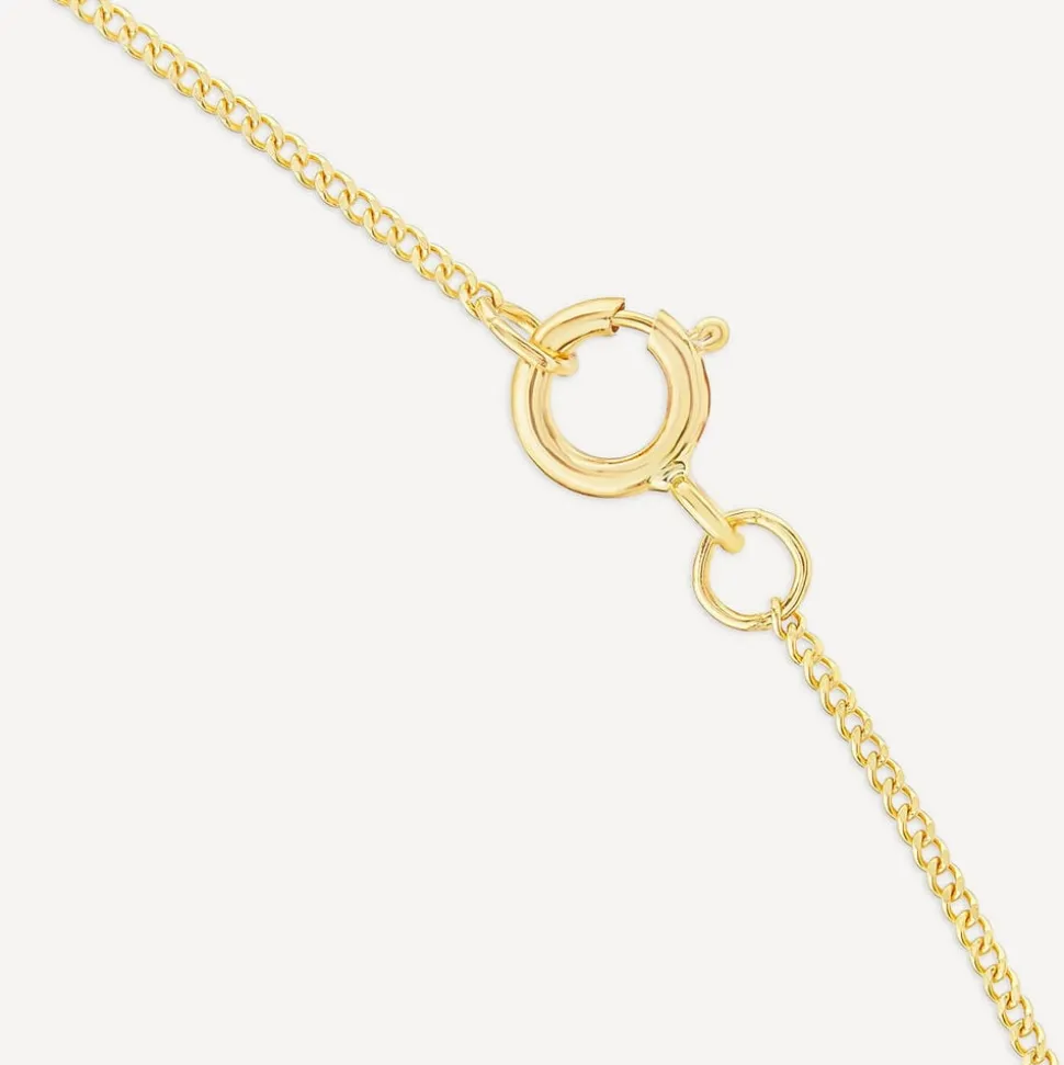 9ct Yellow Gold Marquis Shape Cluster 0.25ct Baguette Diamond Pendant