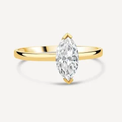 9ct Yellow Gold Marquise Cubic Zirconia Promise Ring