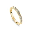 9ct Yellow Gold 2.5mm 0.30ct Diamond Pave Set Wedding Ring