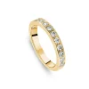 9ct Yellow Gold 3mm 0.50ct Diamond Pave Set Wedding Ring