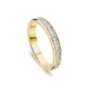 9ct Yellow Gold 3.5mm 0.60ct Diamond Channel Set Wedding Ring