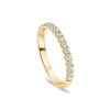 9ct Yellow Gold 2mm 0.25ct Diamond Split Claw Wedding Ring