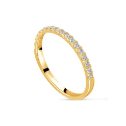 18ct Yellow Gold 1.7mm 0.20ct Diamond Split Claw Wedding Ring