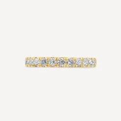 18ct Yellow Gold 2.50mm 0.45ct Diamond Round Split Claw Wedding Ring