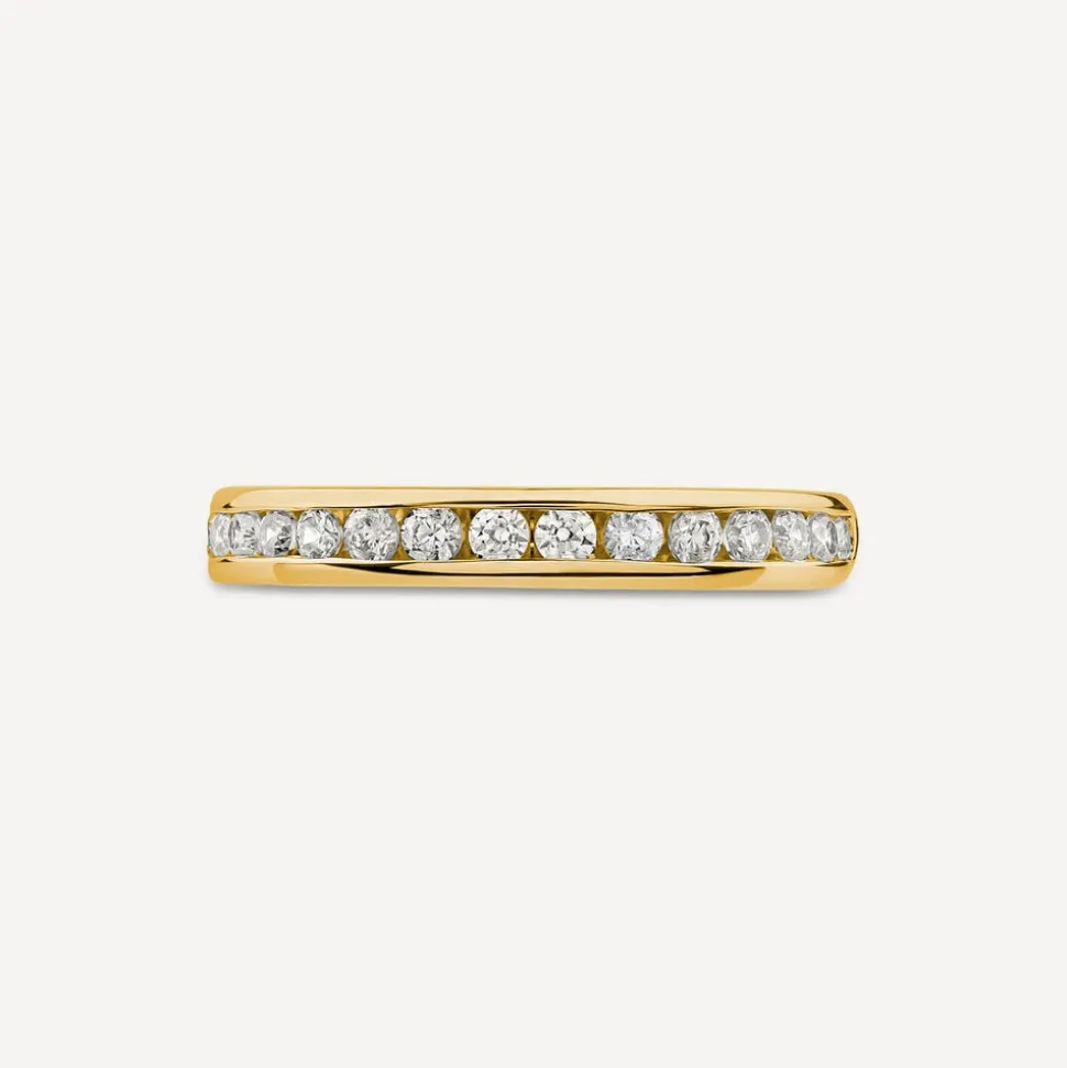 18ct Yellow Gold 3mm 0.35ct Diamond Channel Set Wedding Ring