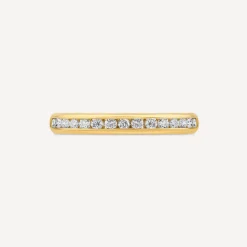 18ct Yellow Gold 2.5mm 0.20ct Diamond Channel Set Wedding Ring