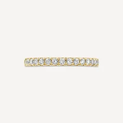 18ct Yellow Gold 2mm 0.25ct Diamond Split Claw Wedding Ring