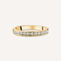 9ct Yellow Gold 3mm 0.35ct Diamond Channel Set Wedding Ring