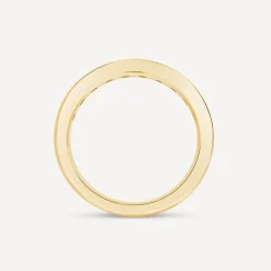18ct Yellow Gold 3mm 0.50ct Diamond Pave Set Wedding Ring