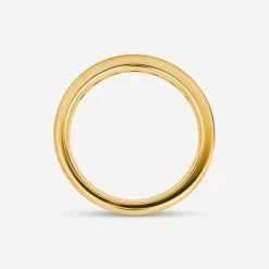 9ct Yellow Gold 3.5mm 0.67ct Diamond Pave Set Wedding Ring
