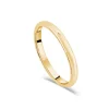9ct Yellow Gold 2mm Plain Band D-Shape Ring