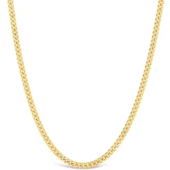 9ct Yellow Gold 2.1mm Width 20' Flat Curb Chain