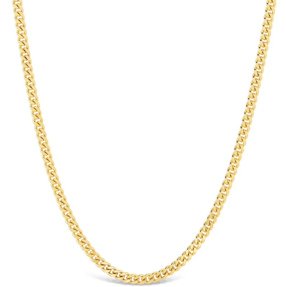 9ct Yellow Gold 2.1mm Width 20' Flat Curb Chain