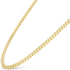 9ct Yellow Gold 2.1mm Width 20' Flat Curb Chain
