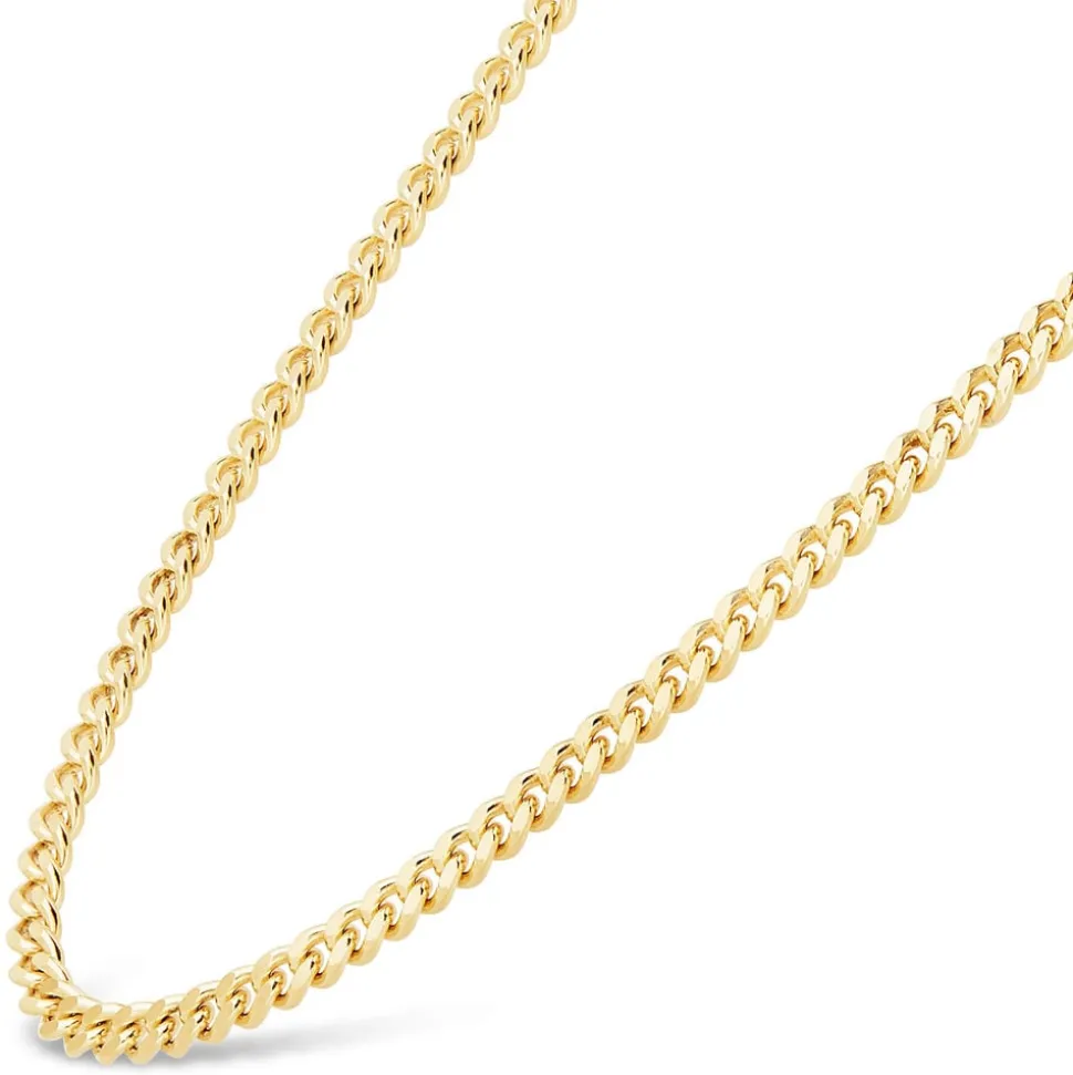 9ct Yellow Gold 2.1mm Width 20' Flat Curb Chain
