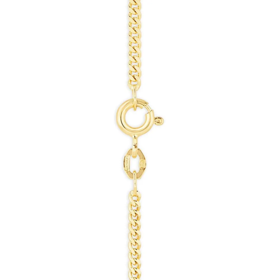 9ct Yellow Gold 2.1mm Width 20' Flat Curb Chain