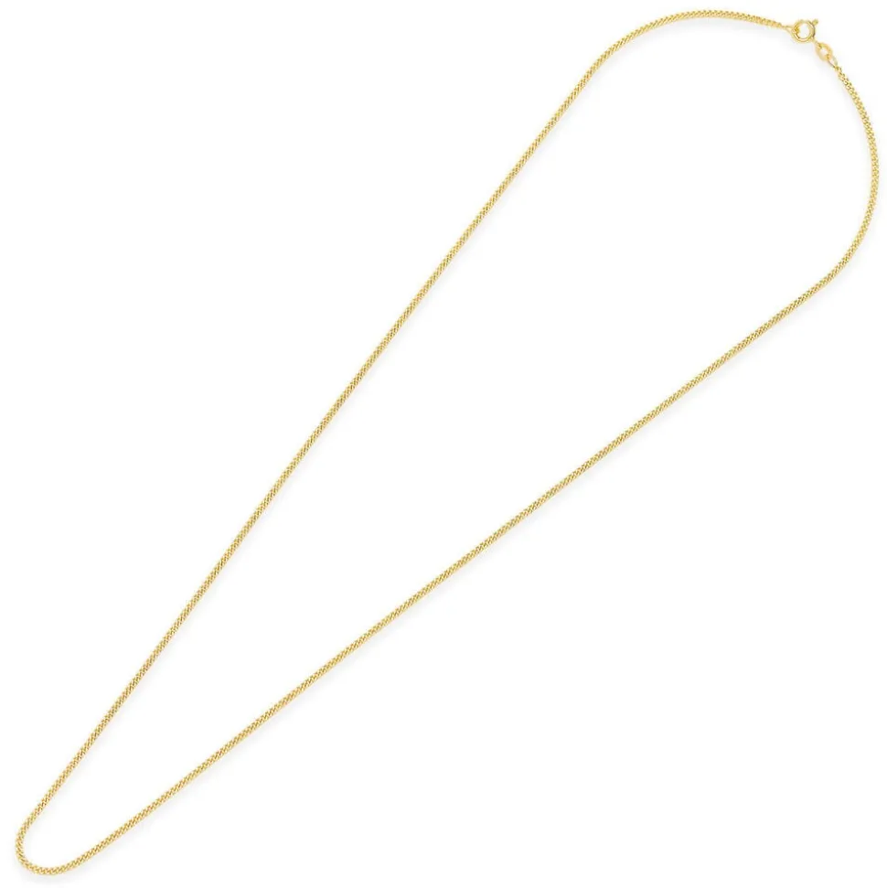 9ct Yellow Gold 2.1mm Width 20' Flat Curb Chain