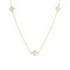 9ct Yellow Gold Mother of Pearl Petal Necklet