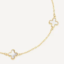 9ct Yellow Gold Mother of Pearl Petal Bracelet