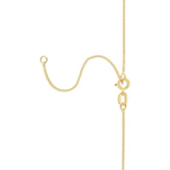 9ct Yellow Gold Multi Colour Half Moon Pendant (Chain Included)