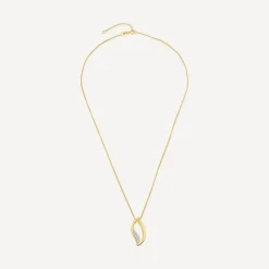 9ct Yellow Gold Open Diamond Flame Pendant