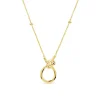 9ct Yellow Gold Open Knot Bead Chain Necklet
