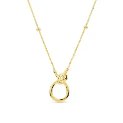 9ct Yellow Gold Open Knot Bead Chain Necklet
