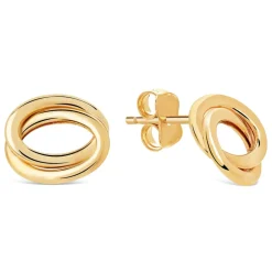 9ct Yellow Gold Open Knot Stud Earrings