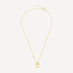 9ct Yellow Gold Open Knot Bead Chain Necklet
