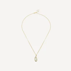 9ct Yellow Gold Open Loop Diamond Set Pendant
