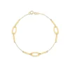 9ct Yellow Gold Open Oval & Bar Chain Link Bracelet
