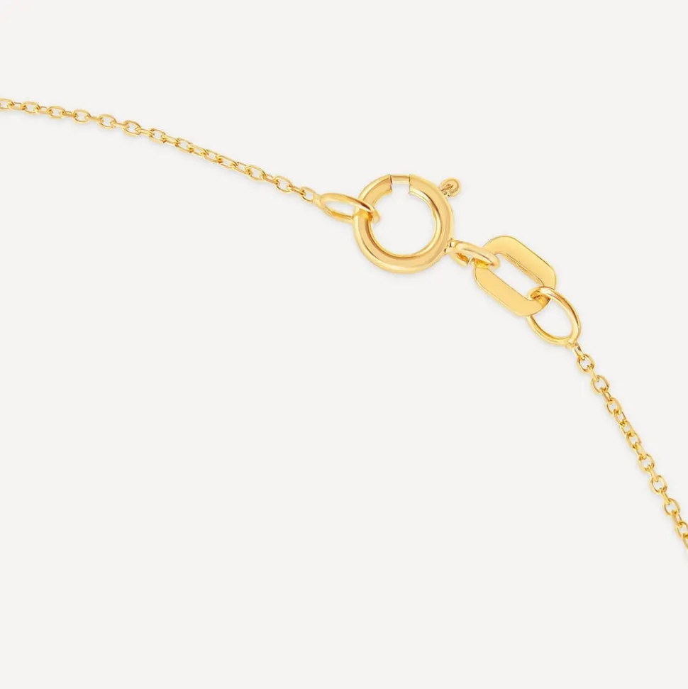 9ct Yellow Gold Open Polished Diamond Shape & Cubic Zirconia Top Pendant