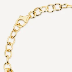 9ct Yellow Gold Oval Centre Links Chain Bracelet
