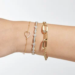 9ct Yellow Gold Oval Centre Links Chain Bracelet