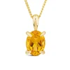 9ct Yellow Gold Oval Citrine Pendant