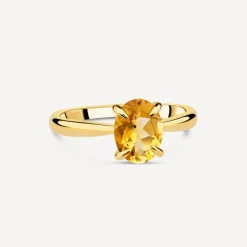 9ct Yellow Gold Oval Citrine Ring