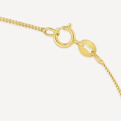 9ct Yellow Gold Oval Green Amethyst Pendant