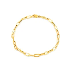 9ct Yellow Gold Paper link Diamond Cut Bracelet