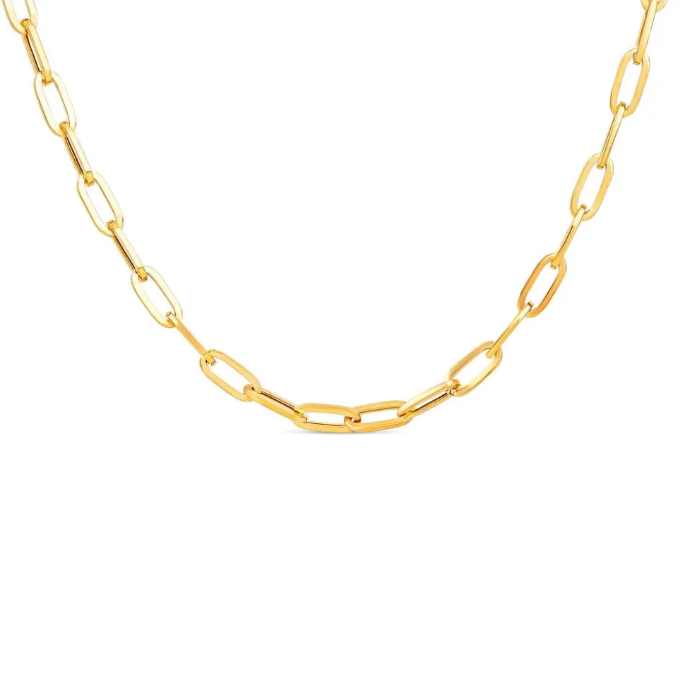 9ct Yellow Gold Paperlink Diamond Cut 20 inch Chain Necklet