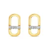 9ct Yellow Gold Paperlink 0.05ct Diamond Set Stud Earrings