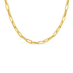 9ct Yellow Gold Paperlink Diamond Cut 18 inch Chain Necklet