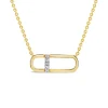 9ct Yellow Gold Paperlink Diamond Set Necklet