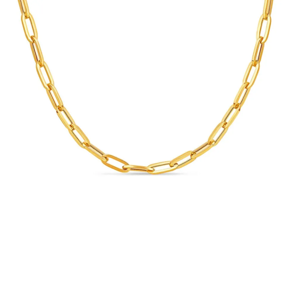 9ct Yellow Gold Paperlink Diamond Cut 18 inch Chain Necklet