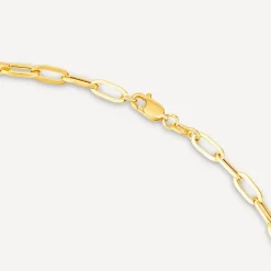 9ct Yellow Gold Paperlink Diamond Cut 18 inch Chain Necklet