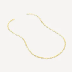 9ct Yellow Gold Paperlink Diamond Cut 20 inch Chain Necklet